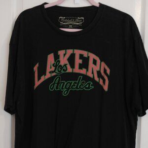 Mitchell & Ness LA Lakers Black w/ Red & Green Shirt, Size XXL